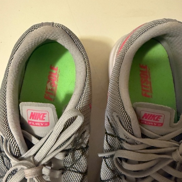Nike Flex Fury 2 Womens Sz 12
Gray Pink Green Running Training
Athletic Shoes - Picture 12 of 12